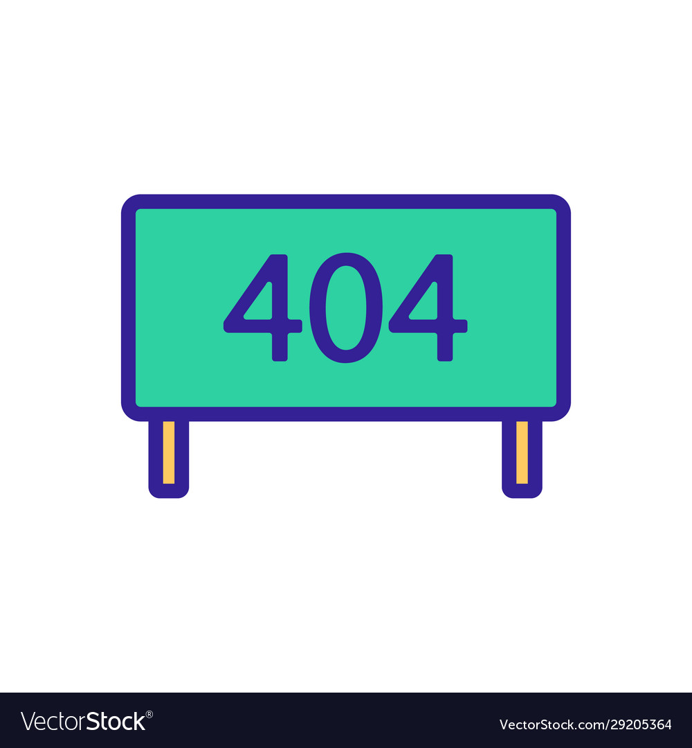 Error 404 icon isolated contour symbol vector image Error 404 icon isolated contour symbol