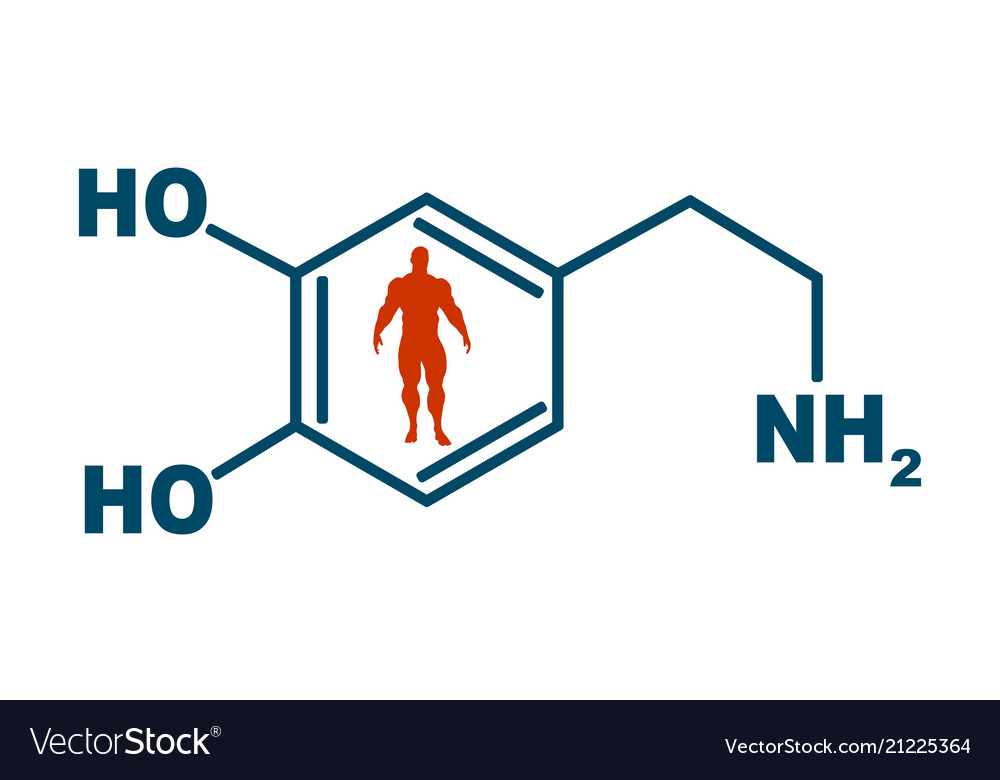 Formula Hormone Dopamine Royalty Free Vector Image