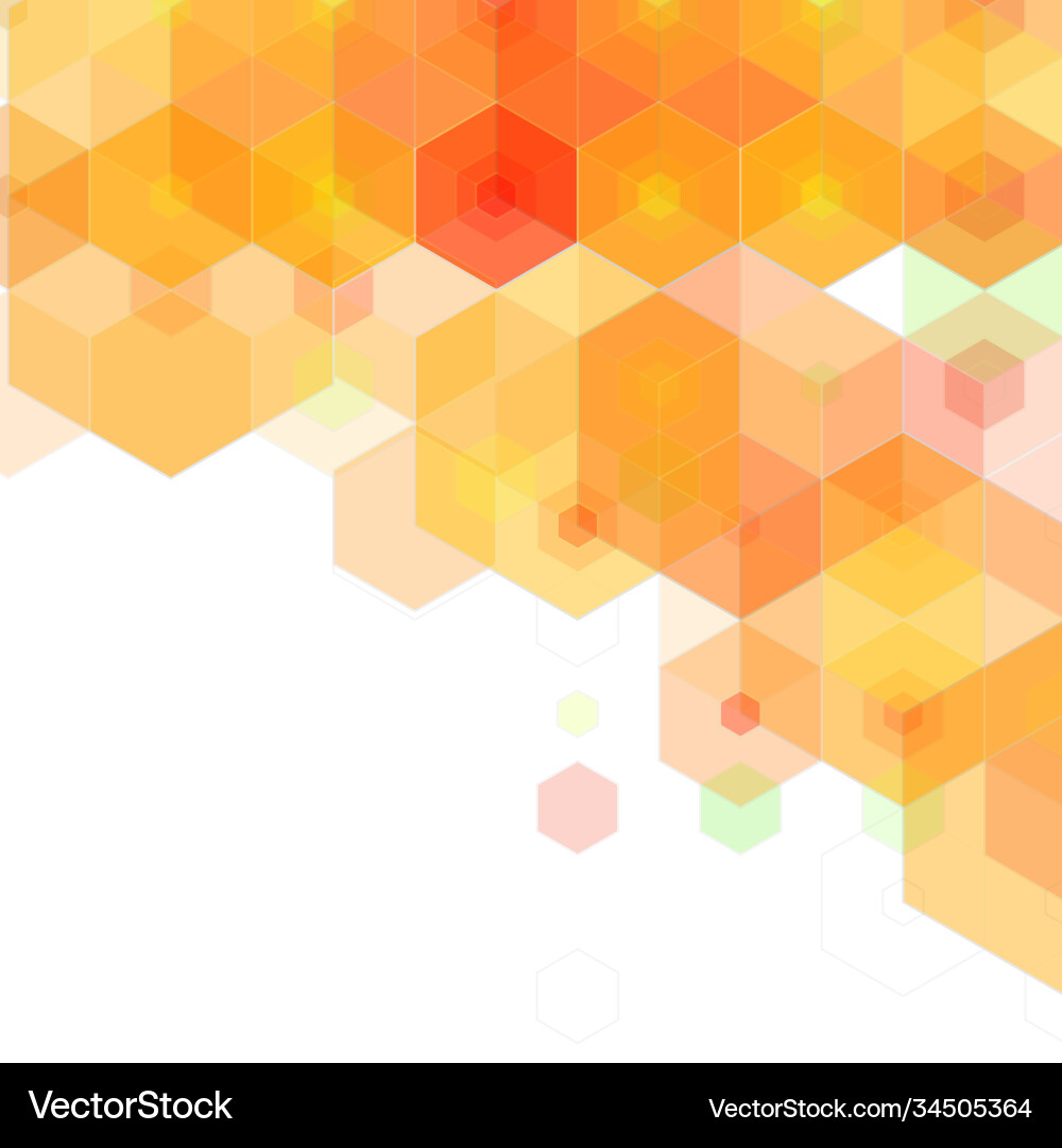 Hex textureorange hexagon pattern abstract Vector Image
