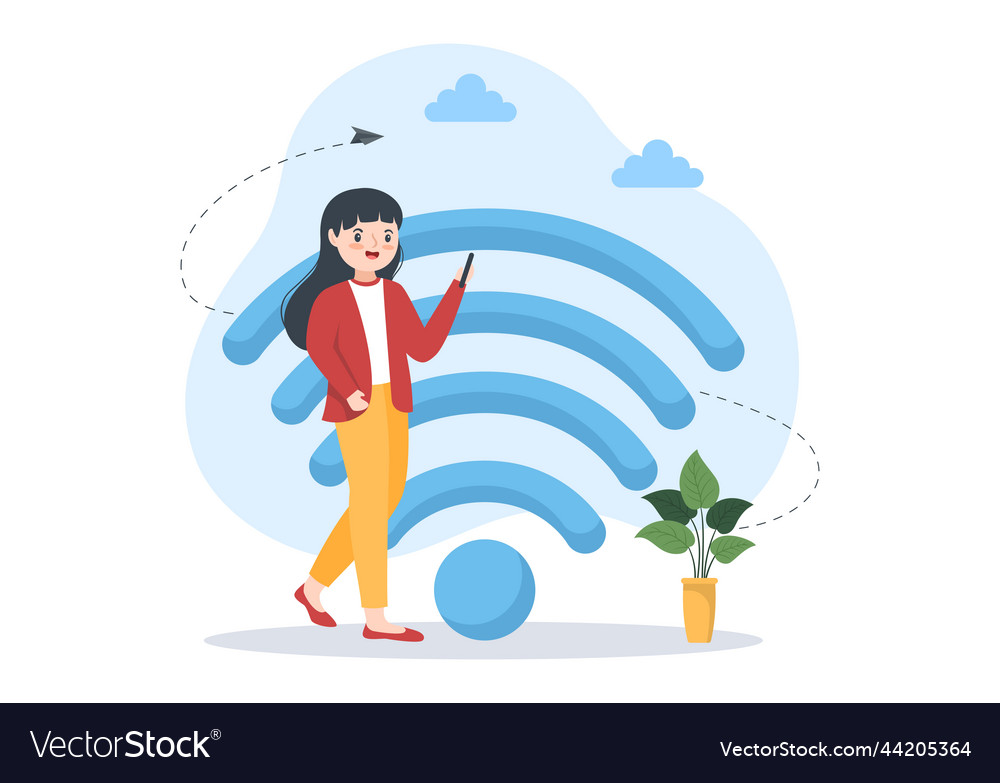 Intranet internet network connection technology vector image Intranet internet network connection technology