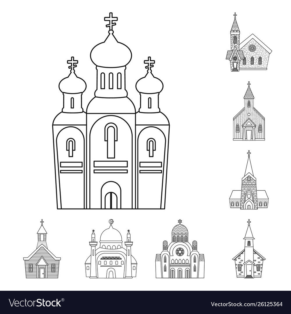 Isolated object architecture and faith icon vector image Isolated object architecture and faith icon
