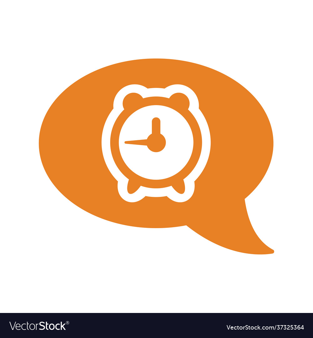 Message clock communication time service icon