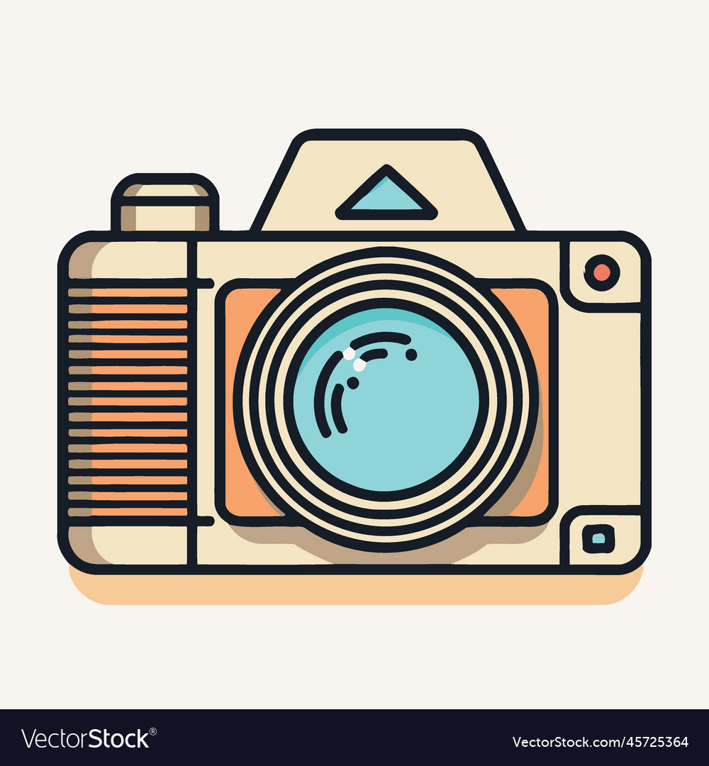 Minimalistic and iconic camera icon Royalty Free Vector