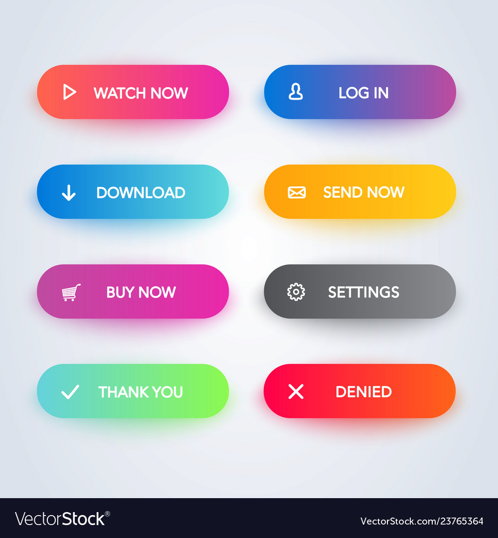 Glossy Web Buttons Psd