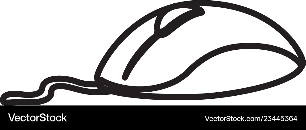 Mouse computer isolated icon Royalty Free Vector Image