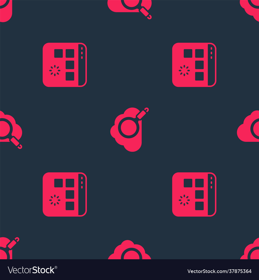 Set loading data window and search cloud computing vector image Set loading data window and search cloud computing