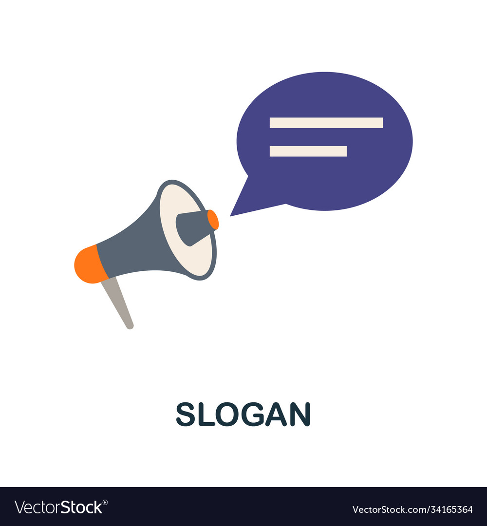 Slogan icon simple element from branding Vector Image