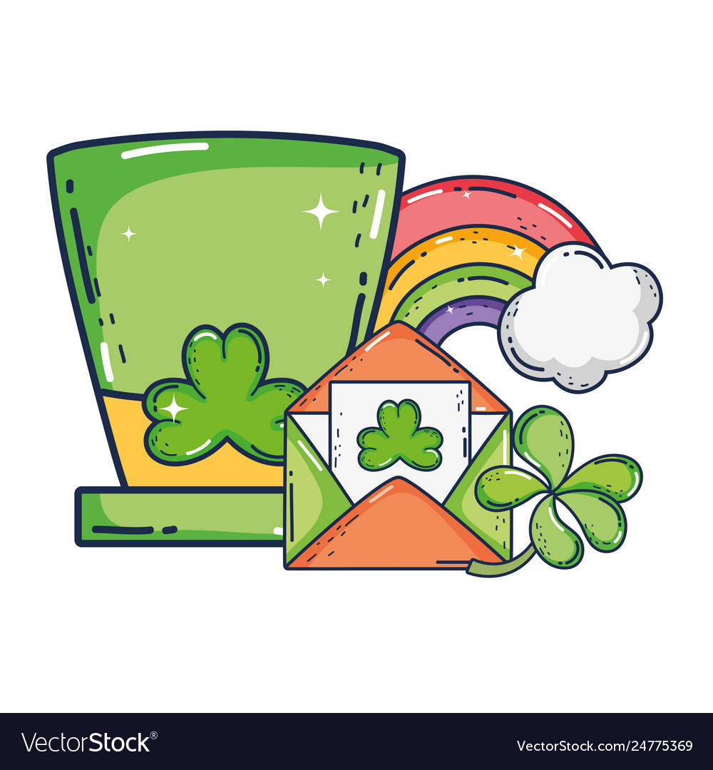 Süße Leprechaun Hut und Regenbogen