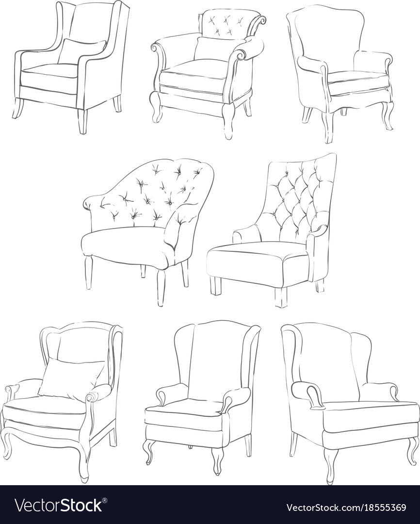 Pencil Drawing Chair Stock Illustration 513442741 | Shutterstock