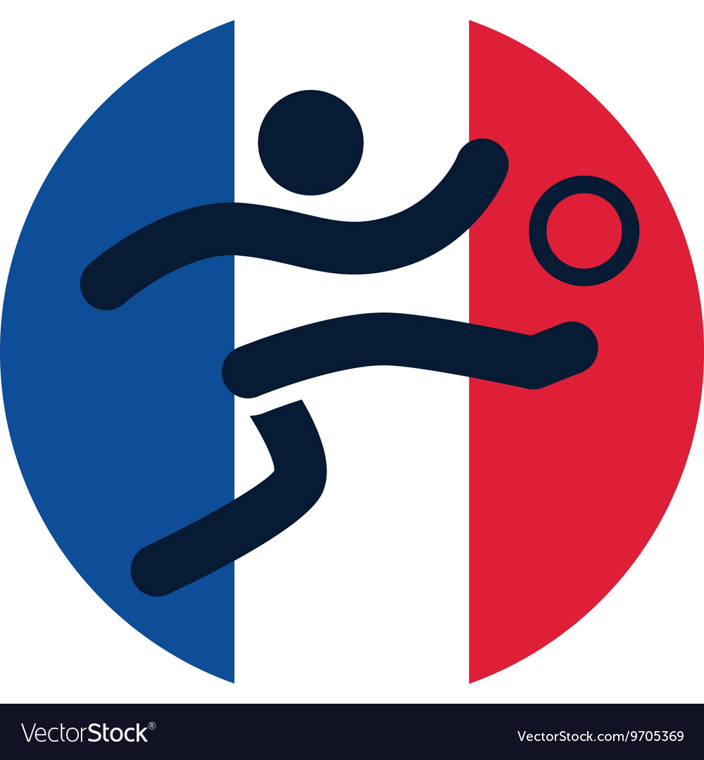 Football icon on french flag