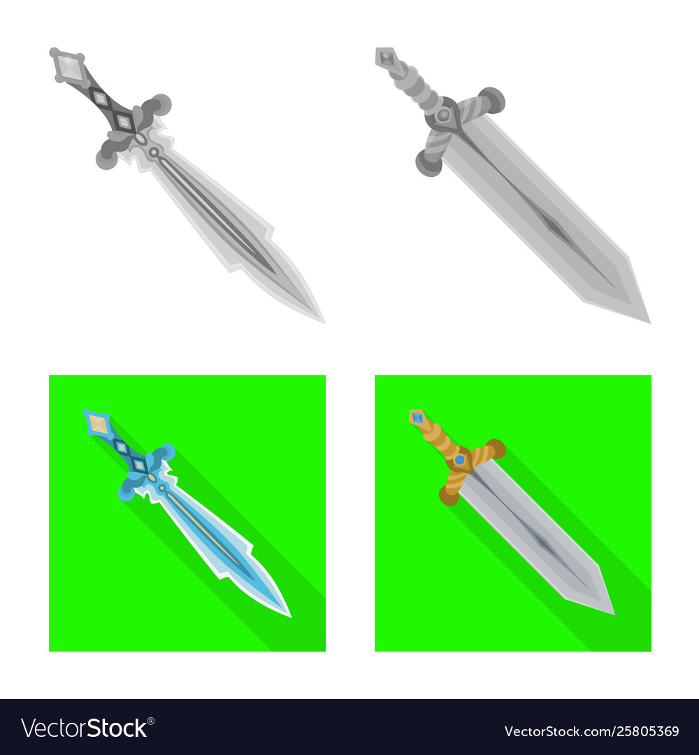 Isolated object game and armor icon collection
