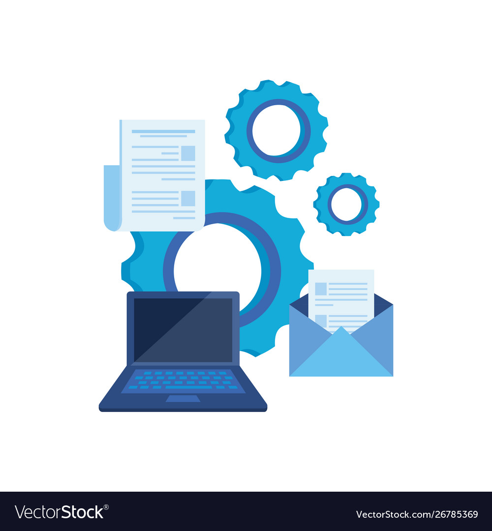 Laptop computer with envelope email