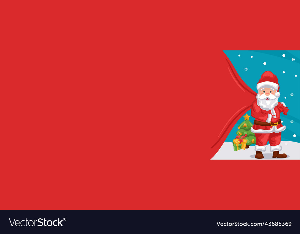 Merry christmas background with santa claus