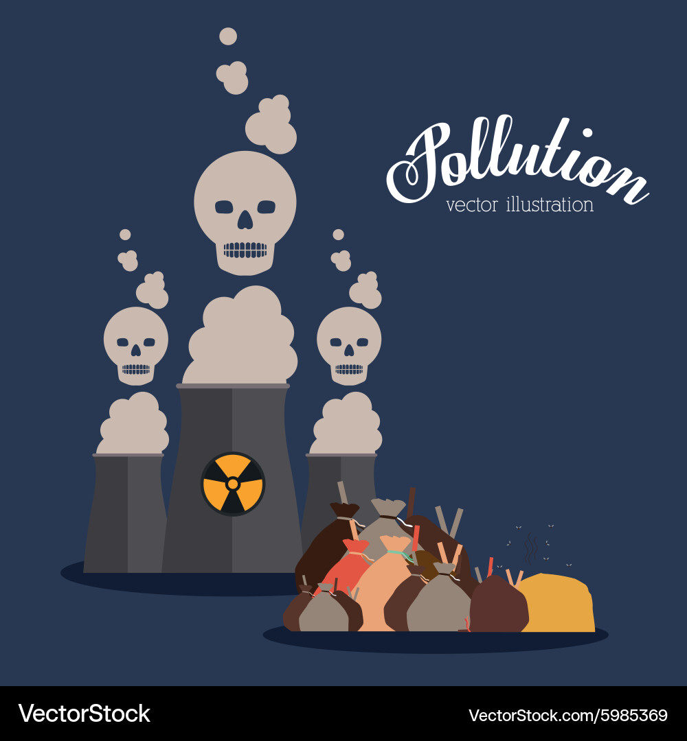 Pollution design Royalty Free Vector Image - VectorStock