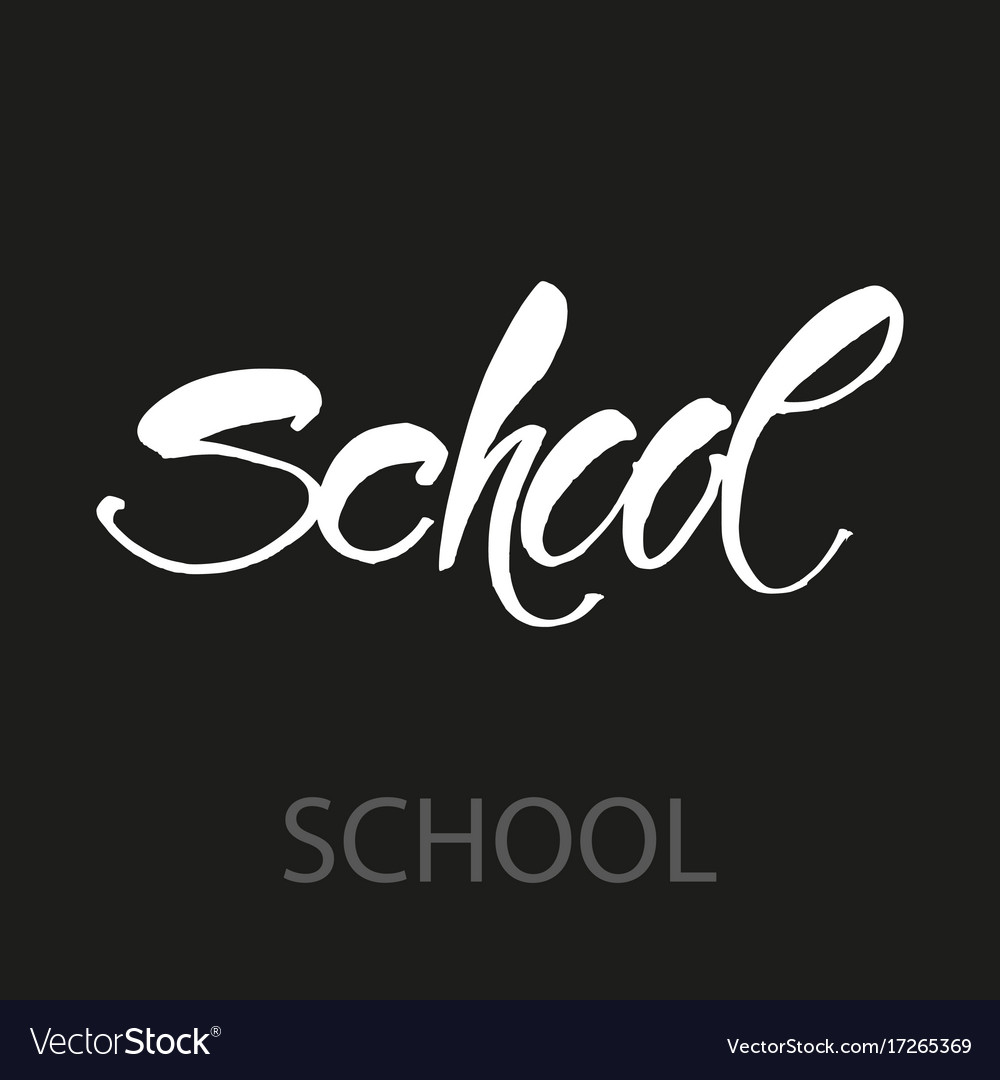 School lettering template