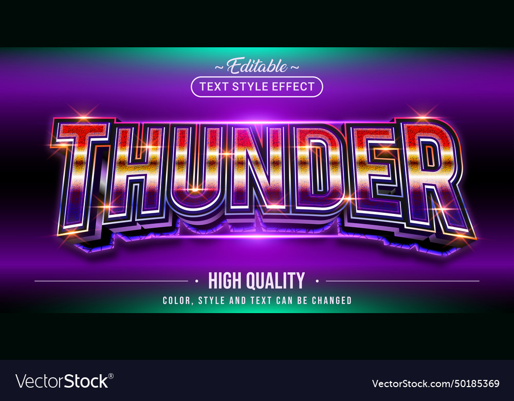 Thunder Text Style Effect - Editable