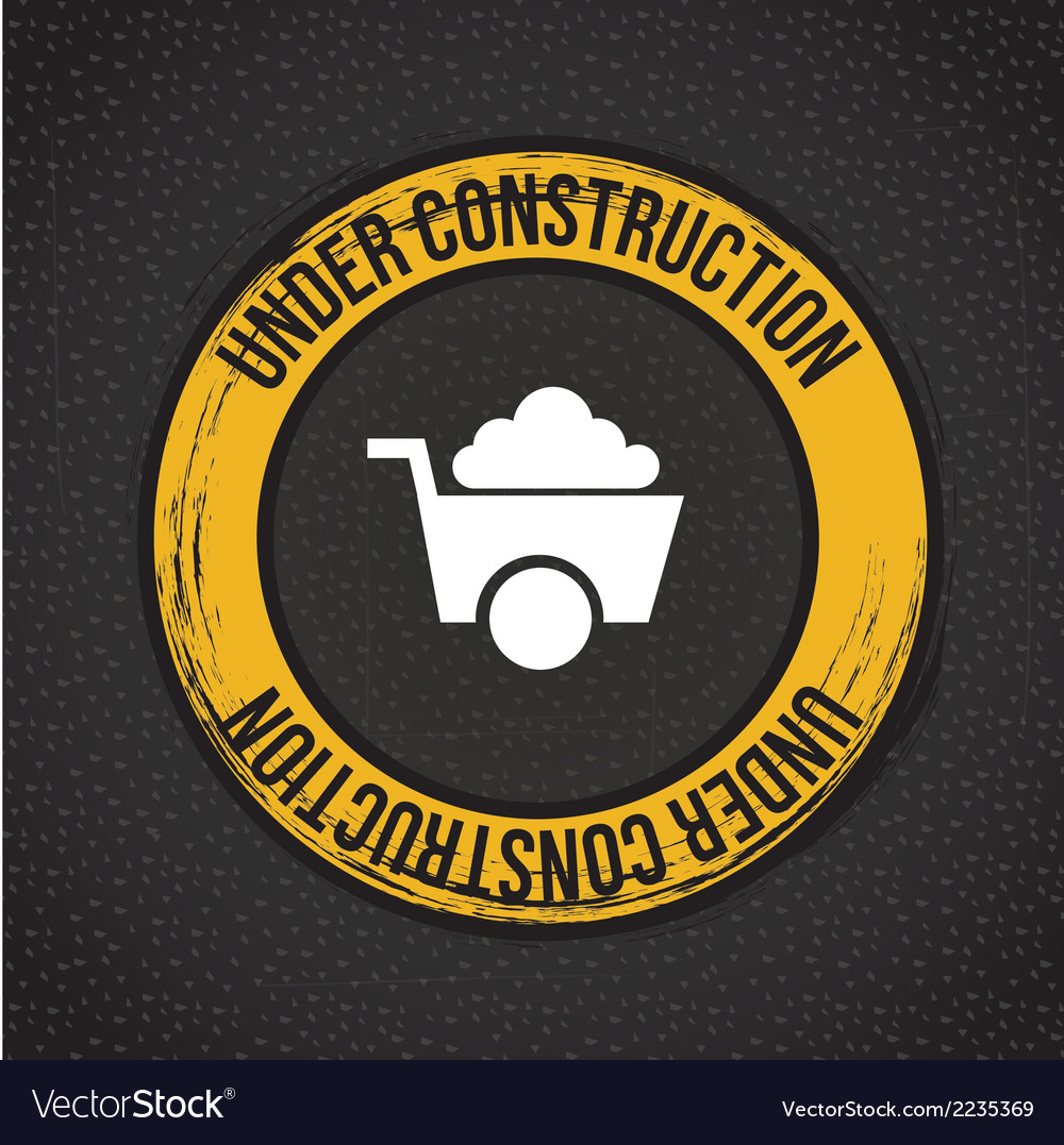 Under construction over pattern background