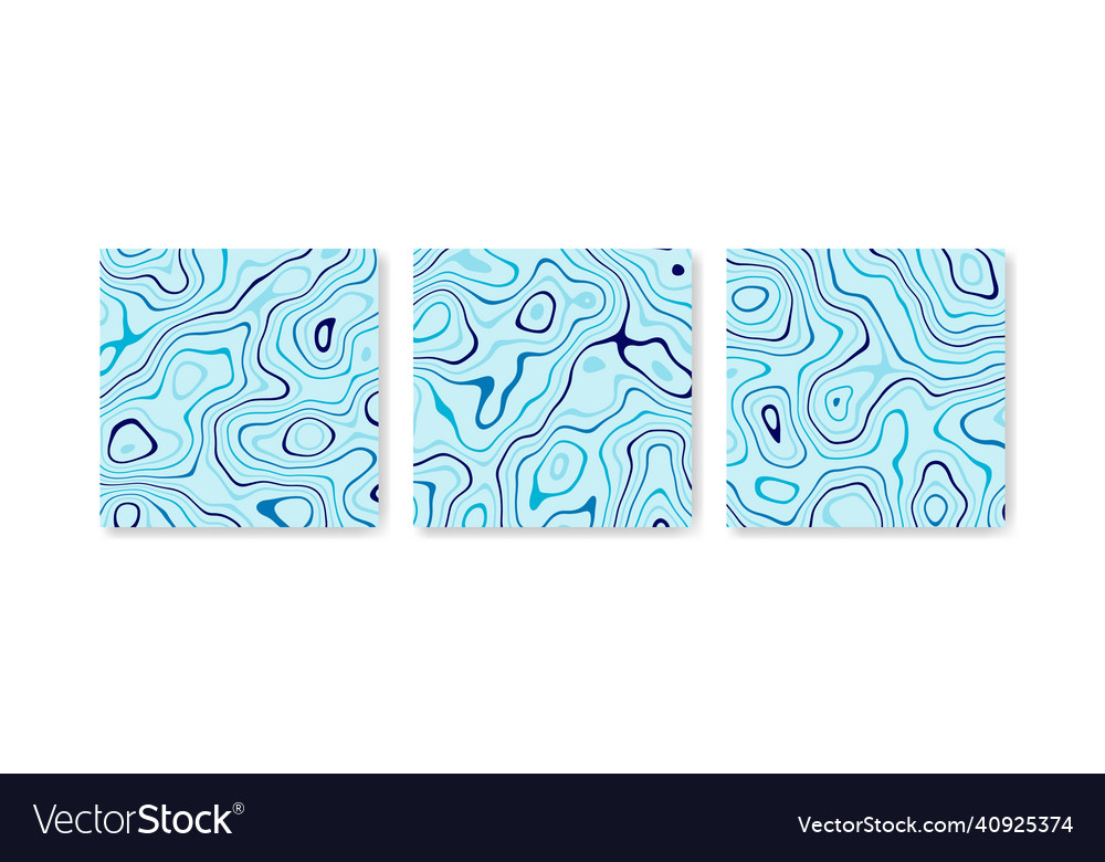Abstract distorted colorful stripes background set