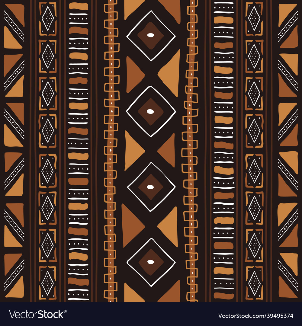 African print fabric seamless tribal pattern vector image African print fabric seamless tribal pattern