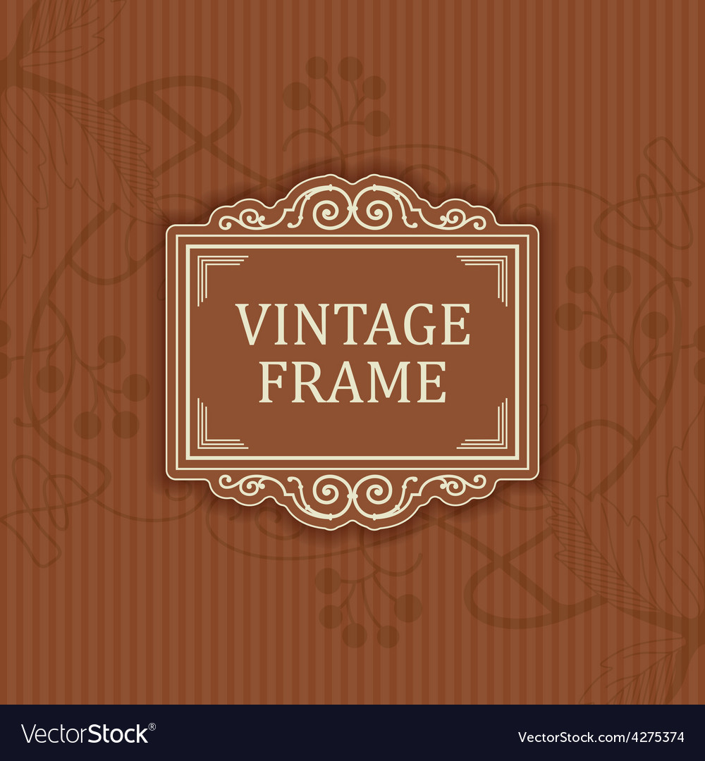 Background with a pattern vintage style frame