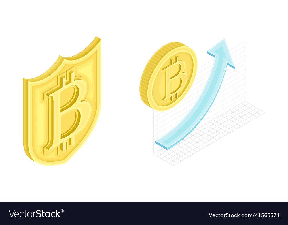 Blockchain technology with graph or chart showing vector image Blockchain technology with graph or chart showing