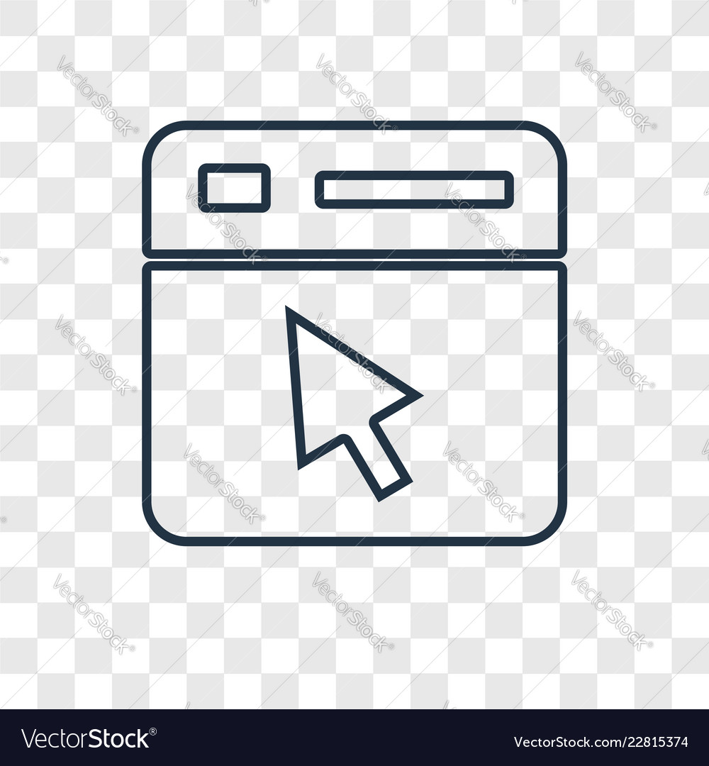 Browser concept linear icon isolated vector image Browser concept linear icon isolated