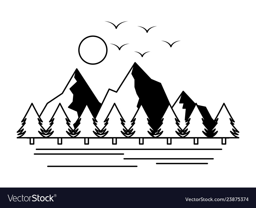 Camping wanderlust scene image Royalty Free Vector Image