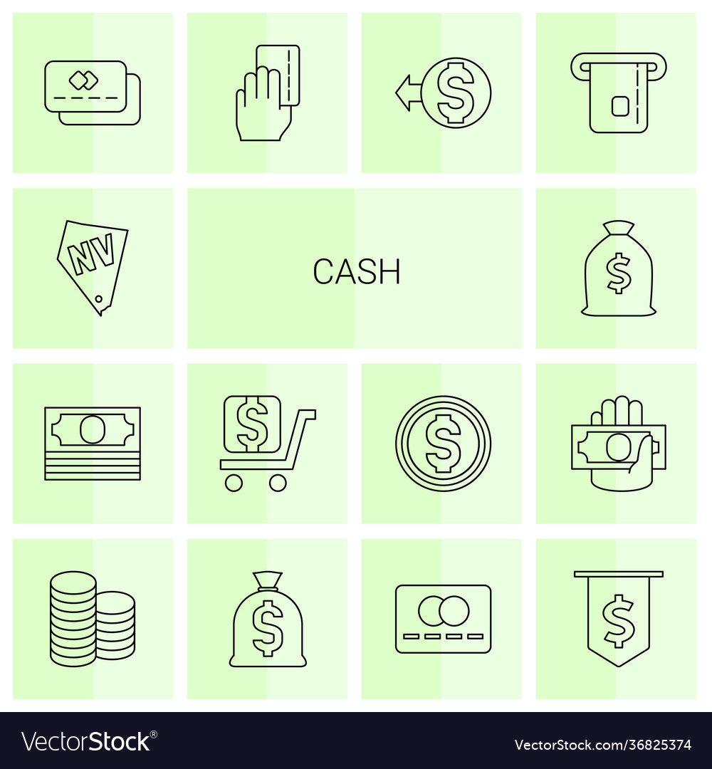 Cash icons Royalty Free Vector Image - VectorStock