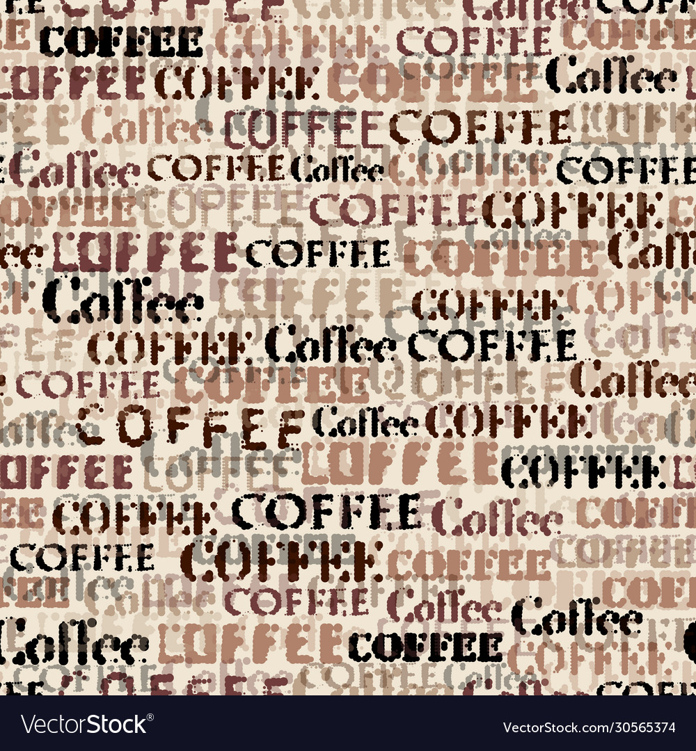 Coffee abstract pattern seamless image vector image Coffee abstract pattern seamless image
