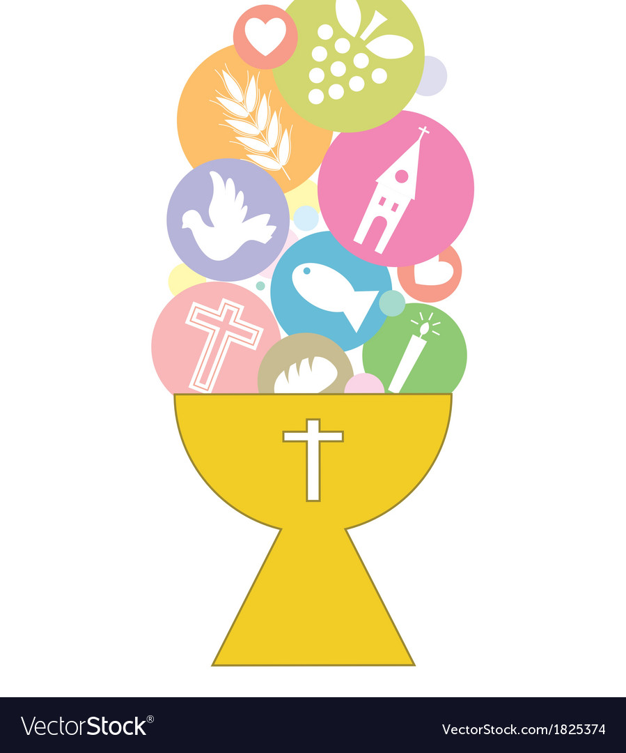 first communion invitation card royalty free vector image
