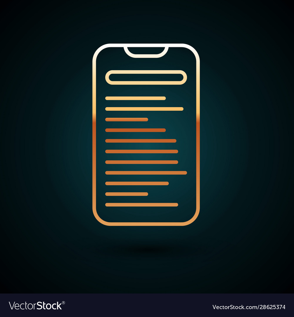 Gold line computer api interface icon isolated vector image Gold line computer api interface icon isolated