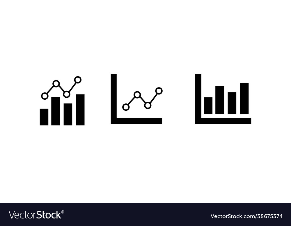 Graph icon set vector image Graph icon set