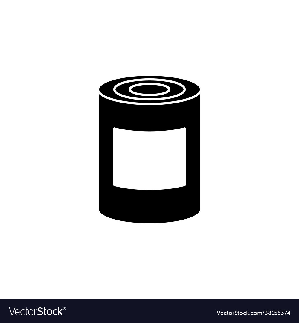 Graphic tin can icon Royalty Free Vector Image