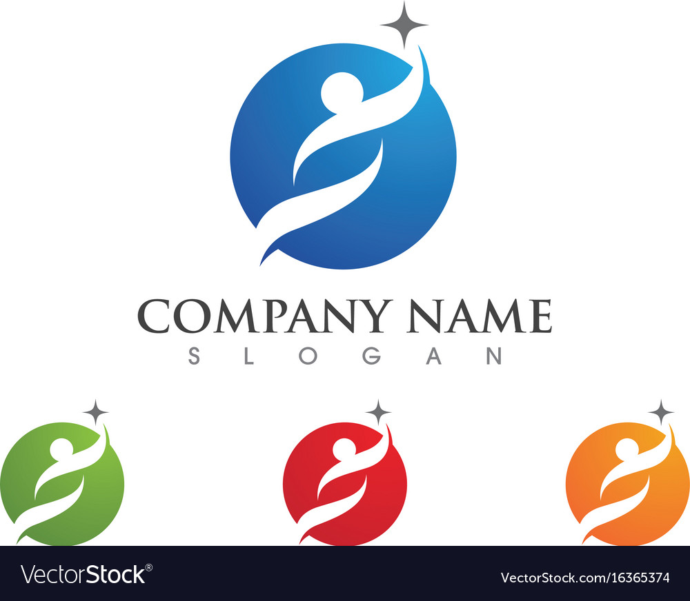 Human character logo sign health care