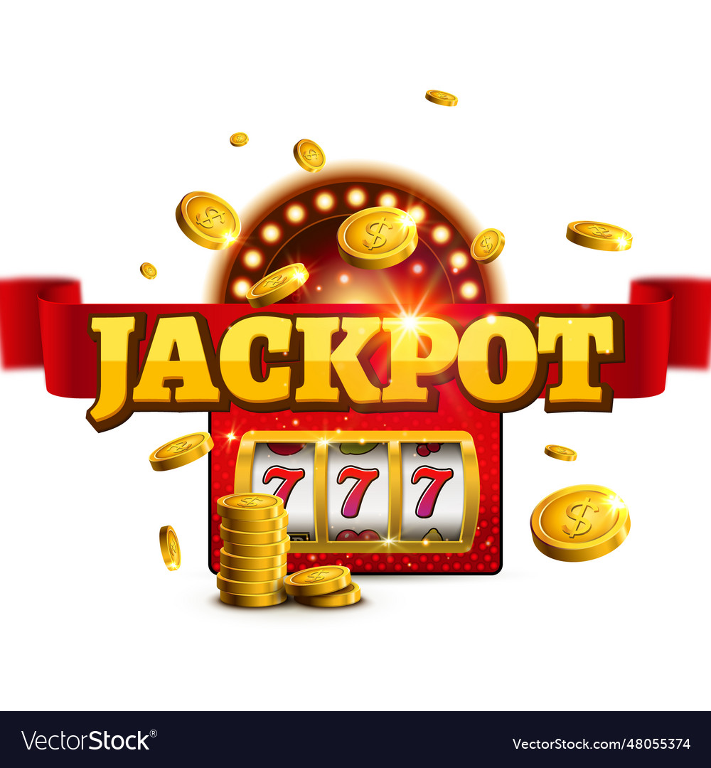 Jackpot background casino slot winner sign big