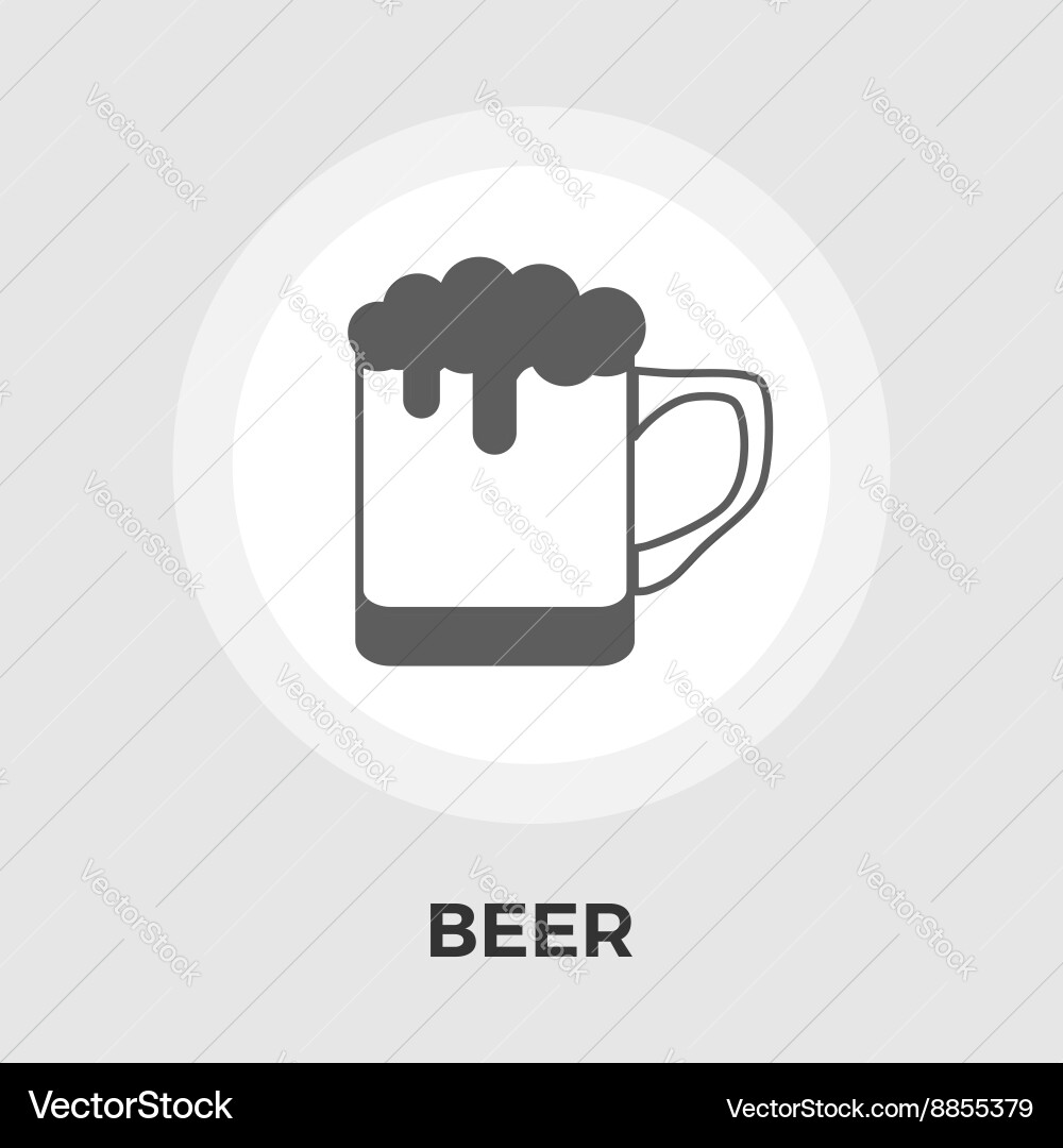 Beer flat icon Royalty Free Vector Image - VectorStock