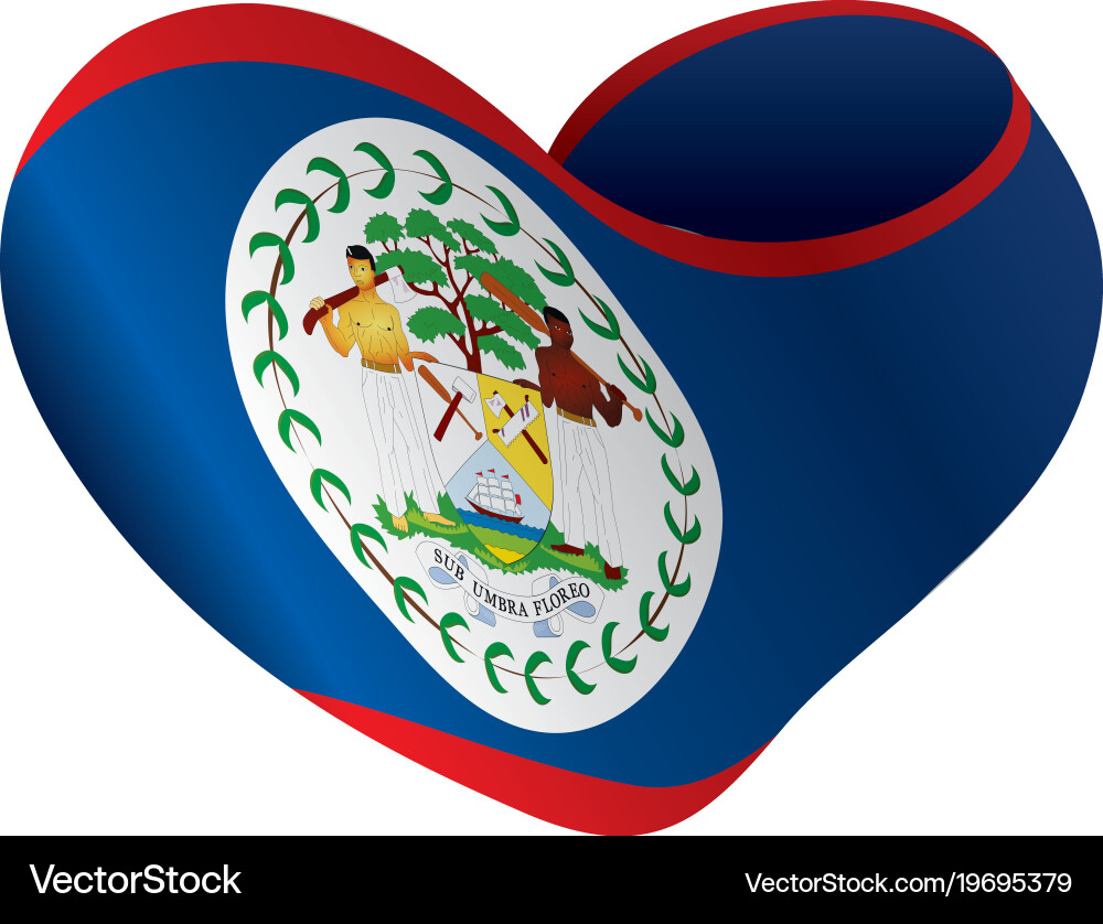 Belize flag Royalty Free Vector Image - VectorStock