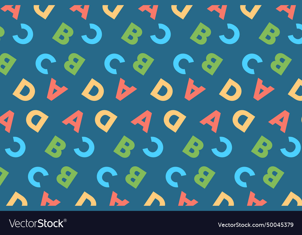Blue colorful object pattern vector image Blue colorful object pattern