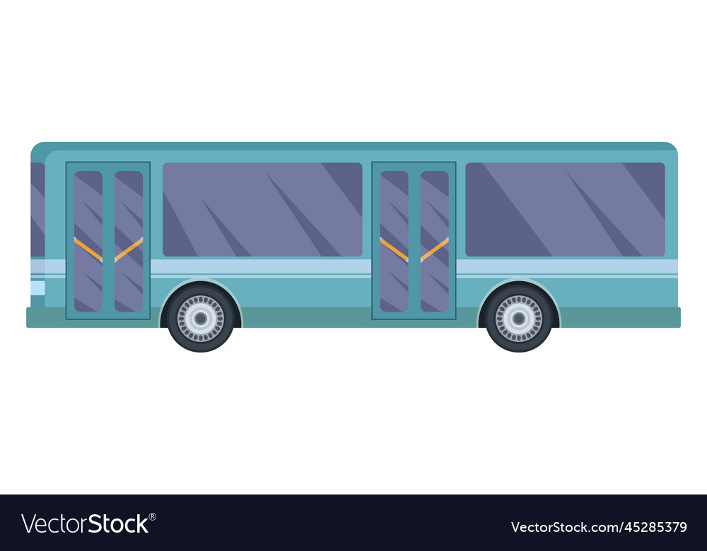 City bus icon public passenger transport side Vector Image