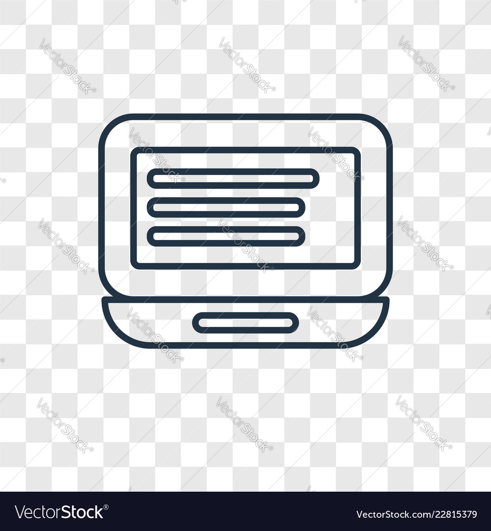 Code listing concept linear icon isolated vector image Code listing concept linear icon isolated