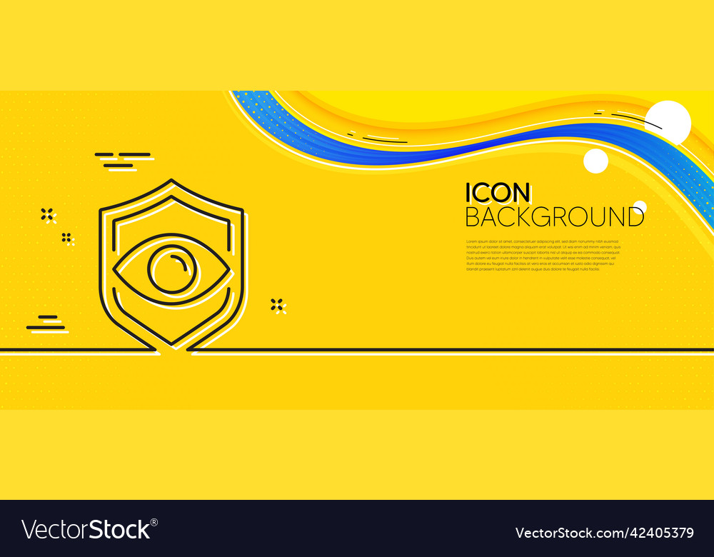 Eye detect line icon retina scan sign minimal vector image Eye detect line icon retina scan sign minimal