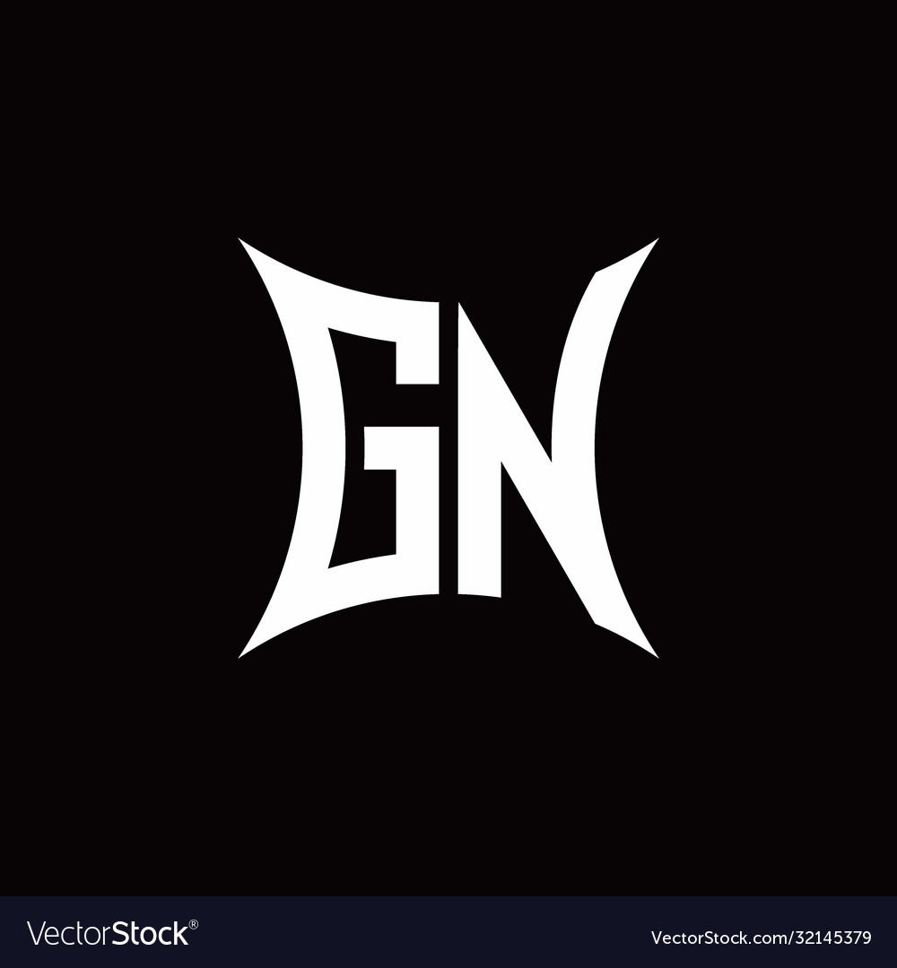 Gn monogram logo with sharped shape design