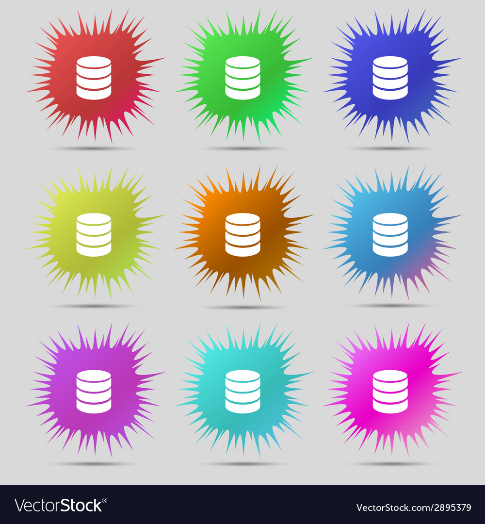 Hard disk and database sign icon flash drive stick