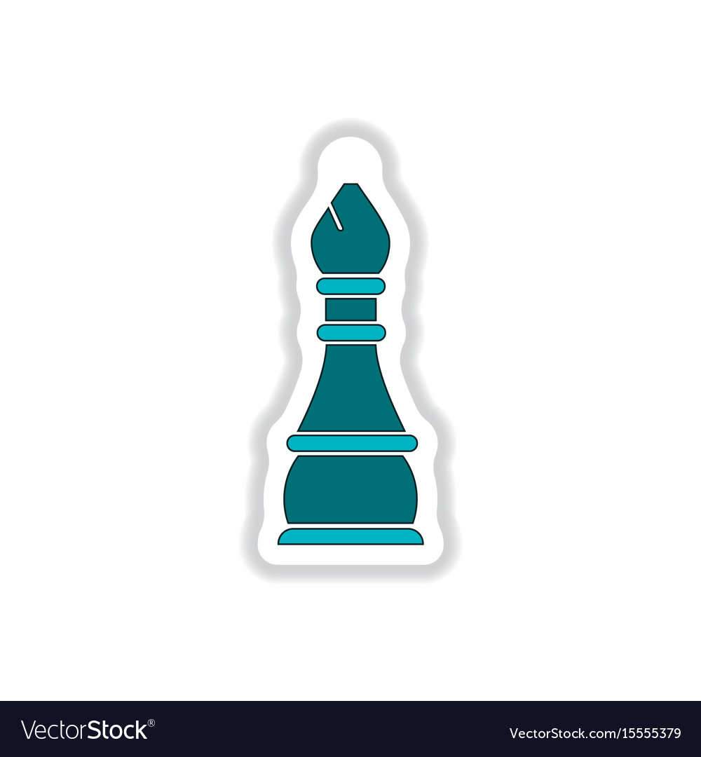 In paper sticker style chess