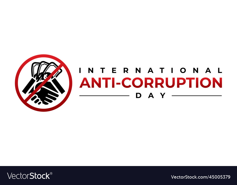 International anti-corruption day icon Royalty Free Vector