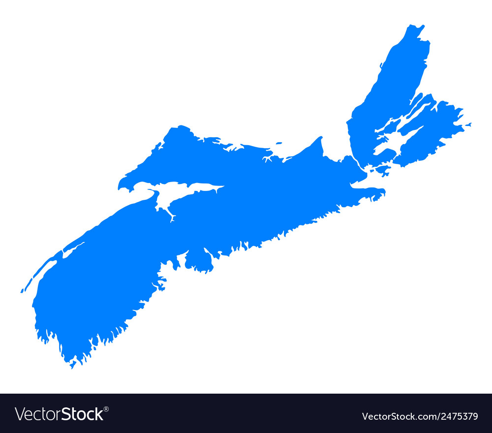 Map nova scotia Royalty Free Vector Image - VectorStock