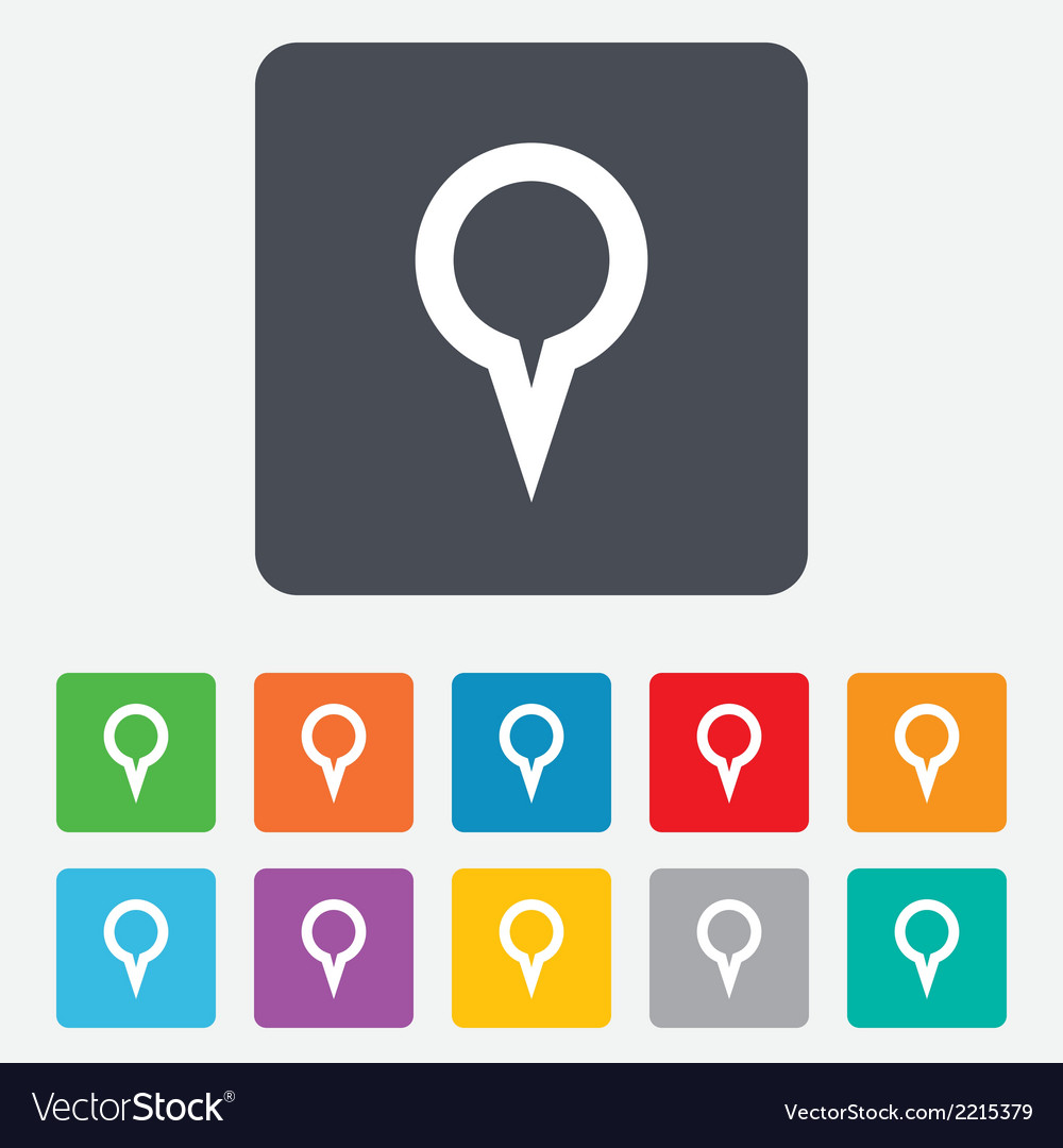 Map pointer sign icon marker symbol