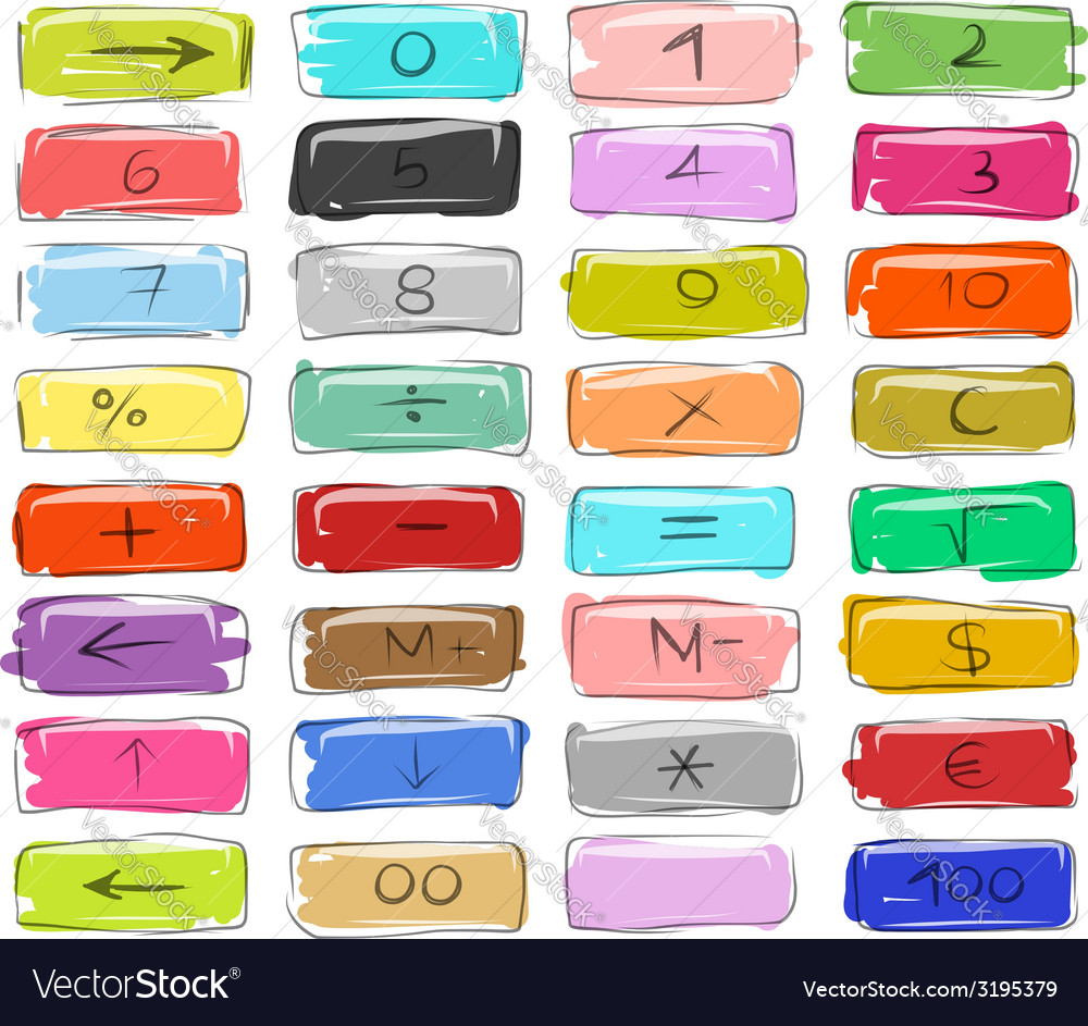 Numbers on buttons sketch for your design