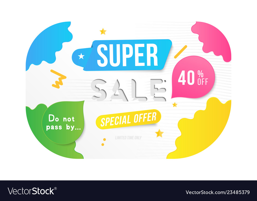 Super sale 40 off discount banner template