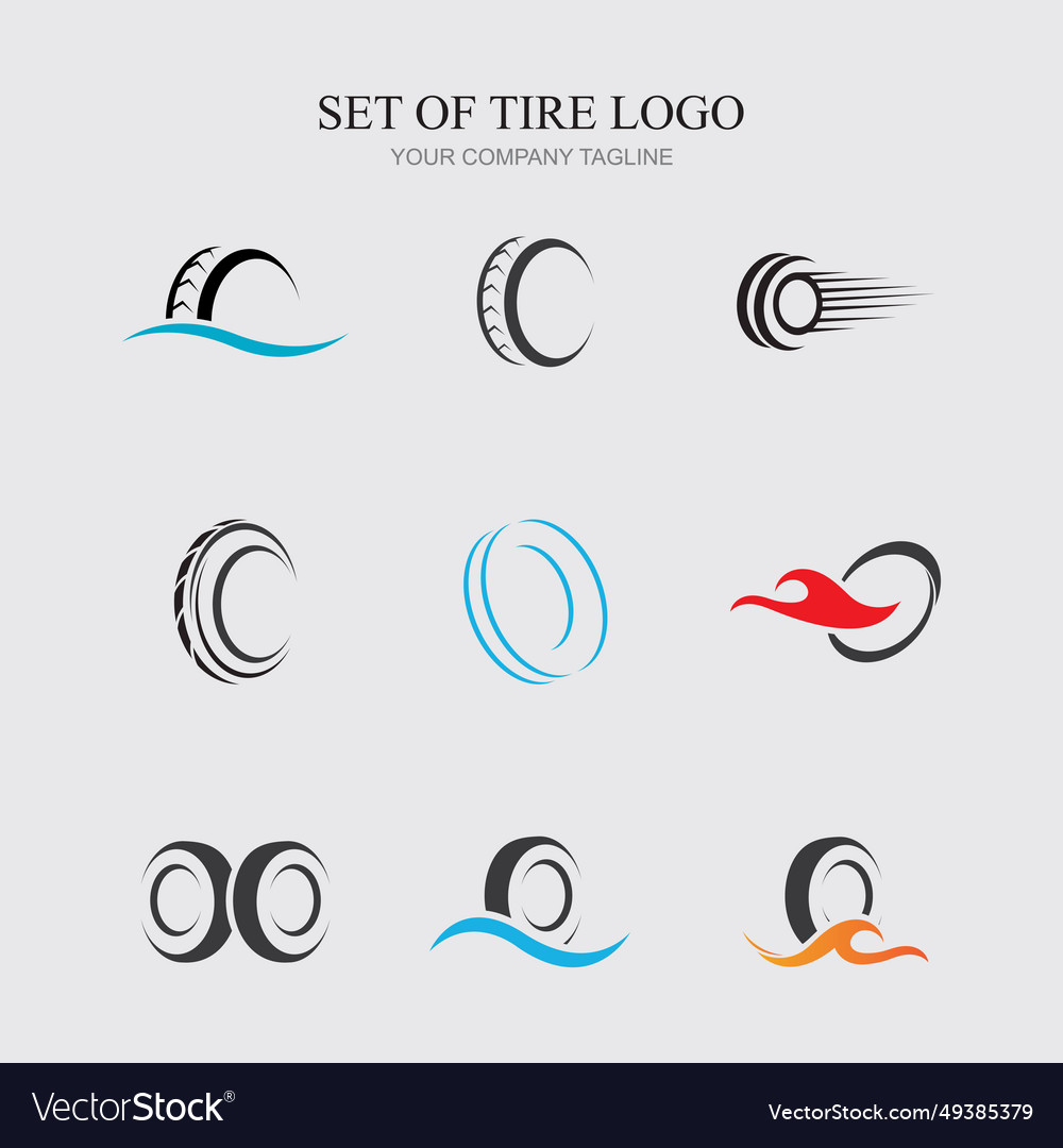 Tire logo and symbol template stock image